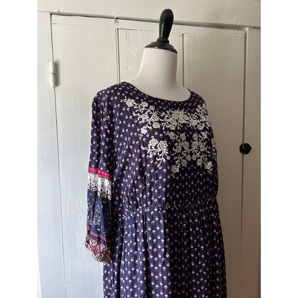 Piper & Scoot maxi dress size 2XL boho embroidered cottage - Picture 2 of 13